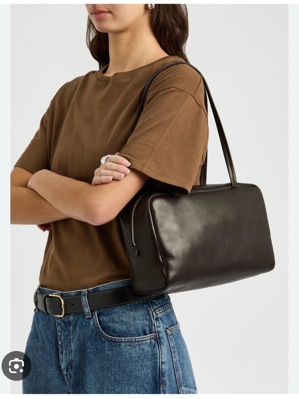 Napa leather shoulder bag